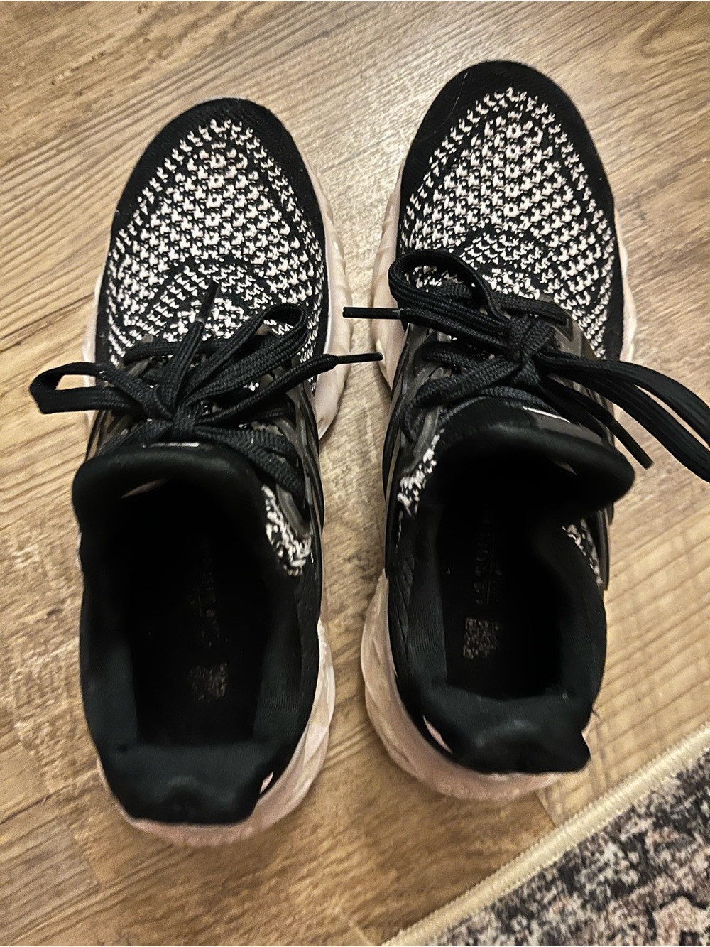 Adidas Black & White Knit Training Sneakers View 6